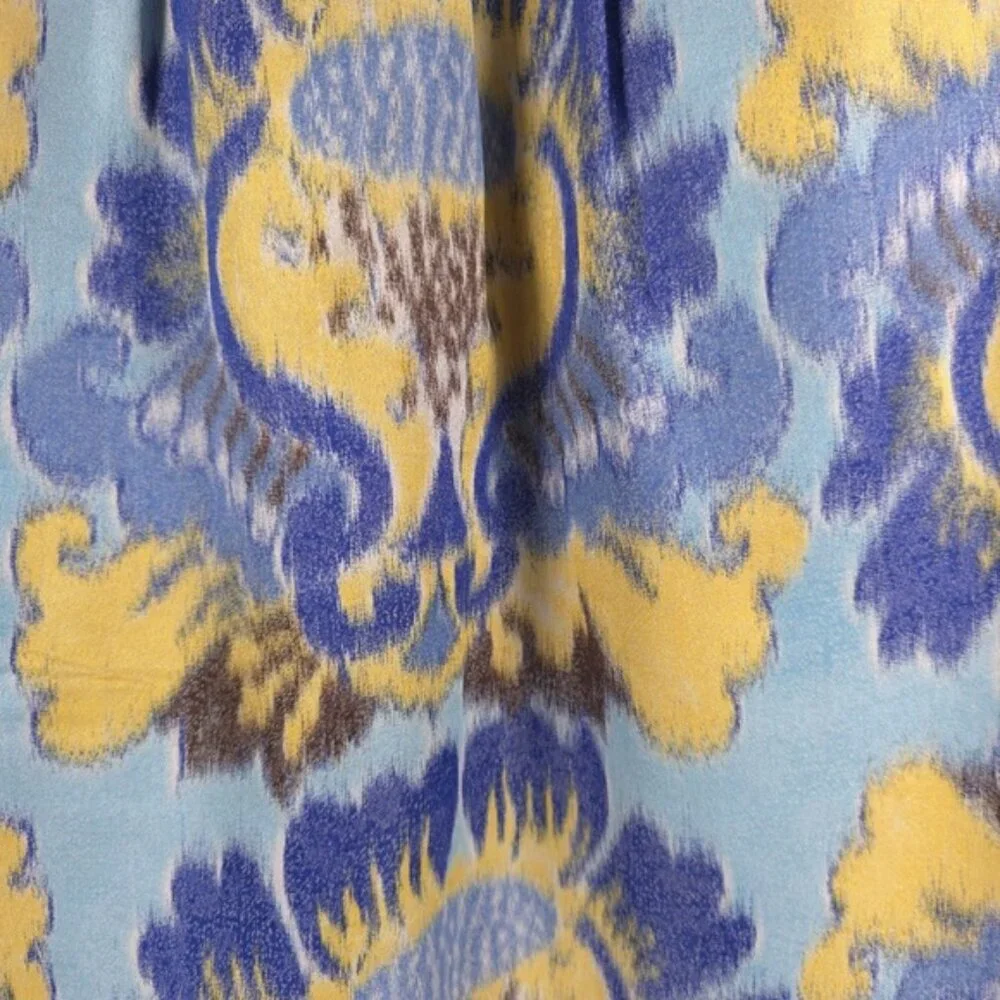 TORY BURCH‎ SILK Blend Pleated Skirt A-Line Abstract Print Size 8